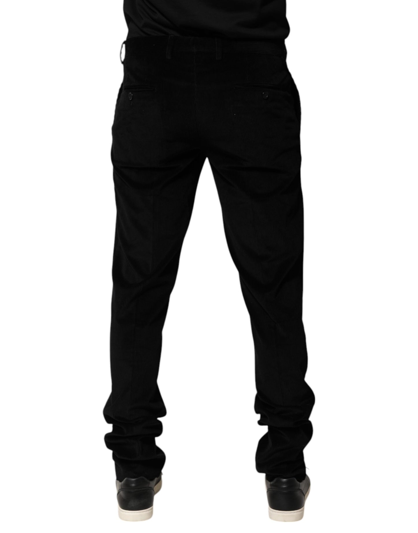 Pantalon de costume de cérémonie Dolce & Gabbana noir en coton pour homme