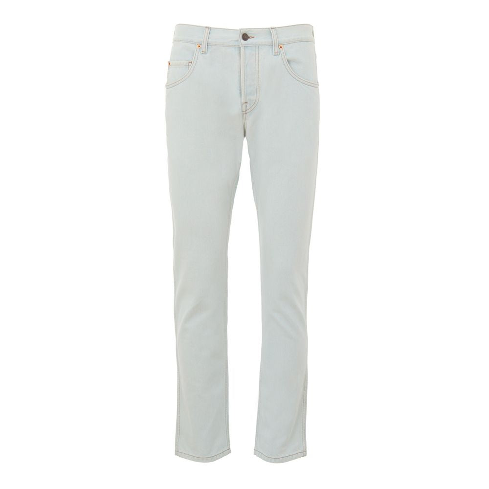 Jeans rectos de algodón azul de Gucci