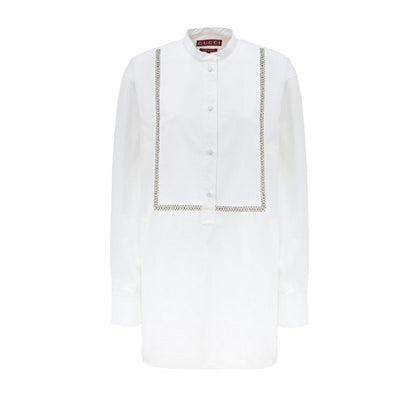 Blusa de algodón blanca Gucci