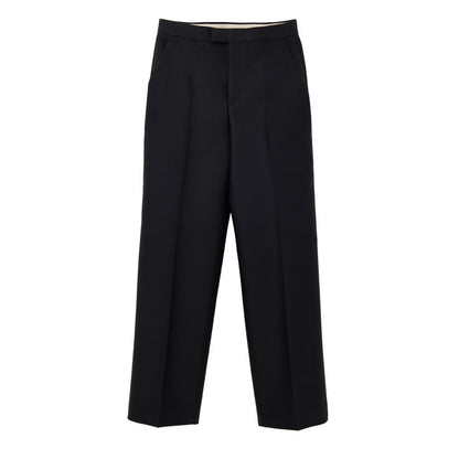 Pantalones casuales de algodón negro Gucci