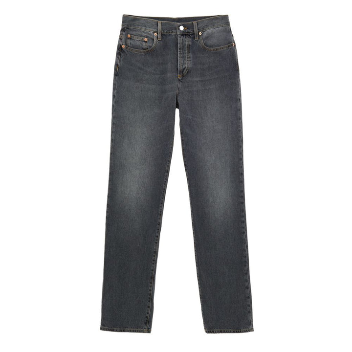Pantalones vaqueros holgados de algodón gris Gucci