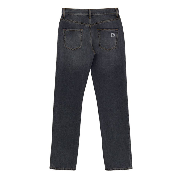 Pantalones vaqueros holgados de algodón gris Gucci