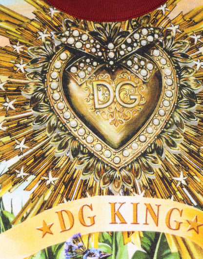 Suéter de seda Dolce & Gabbana Tropical Heart Crown