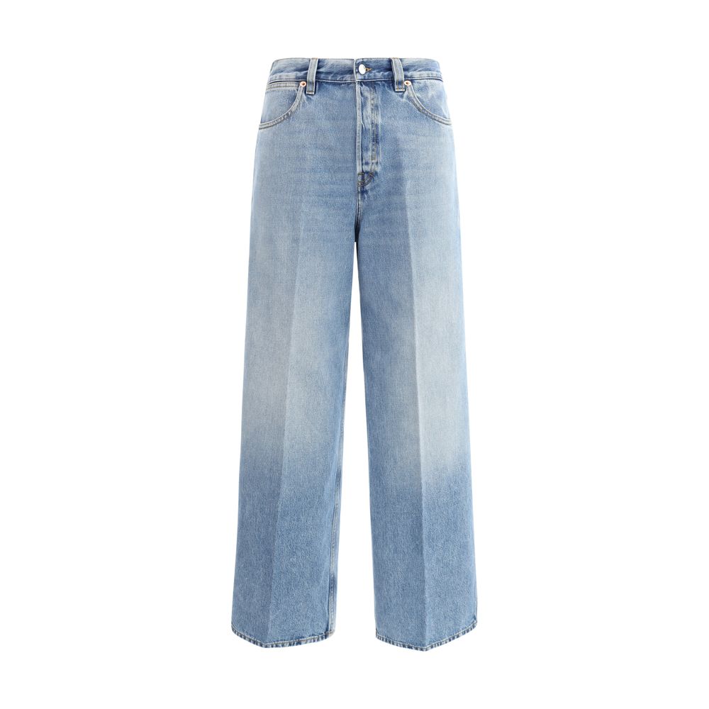 Gucci Jean en denim de coton bleu clair