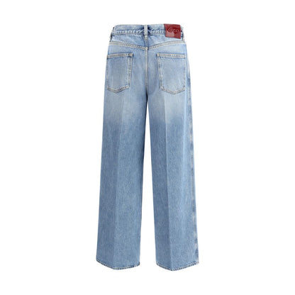 Gucci Jean en denim de coton bleu clair