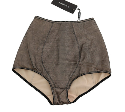 Bas de sous-vêtements Dolce & Gabbana beige avec filet noir