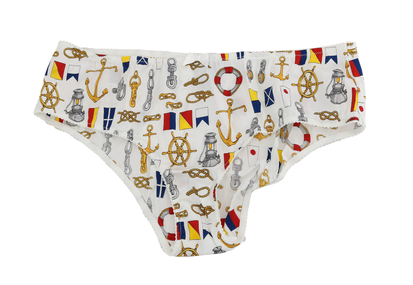 Bas de pyjama en soie à imprimé marin Dolce & Gabbana