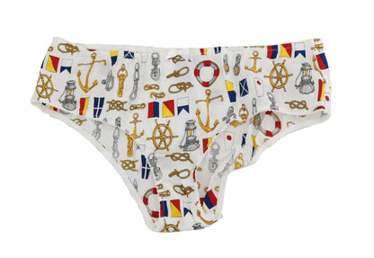 Bas de pyjama en soie à imprimé marin Dolce & Gabbana