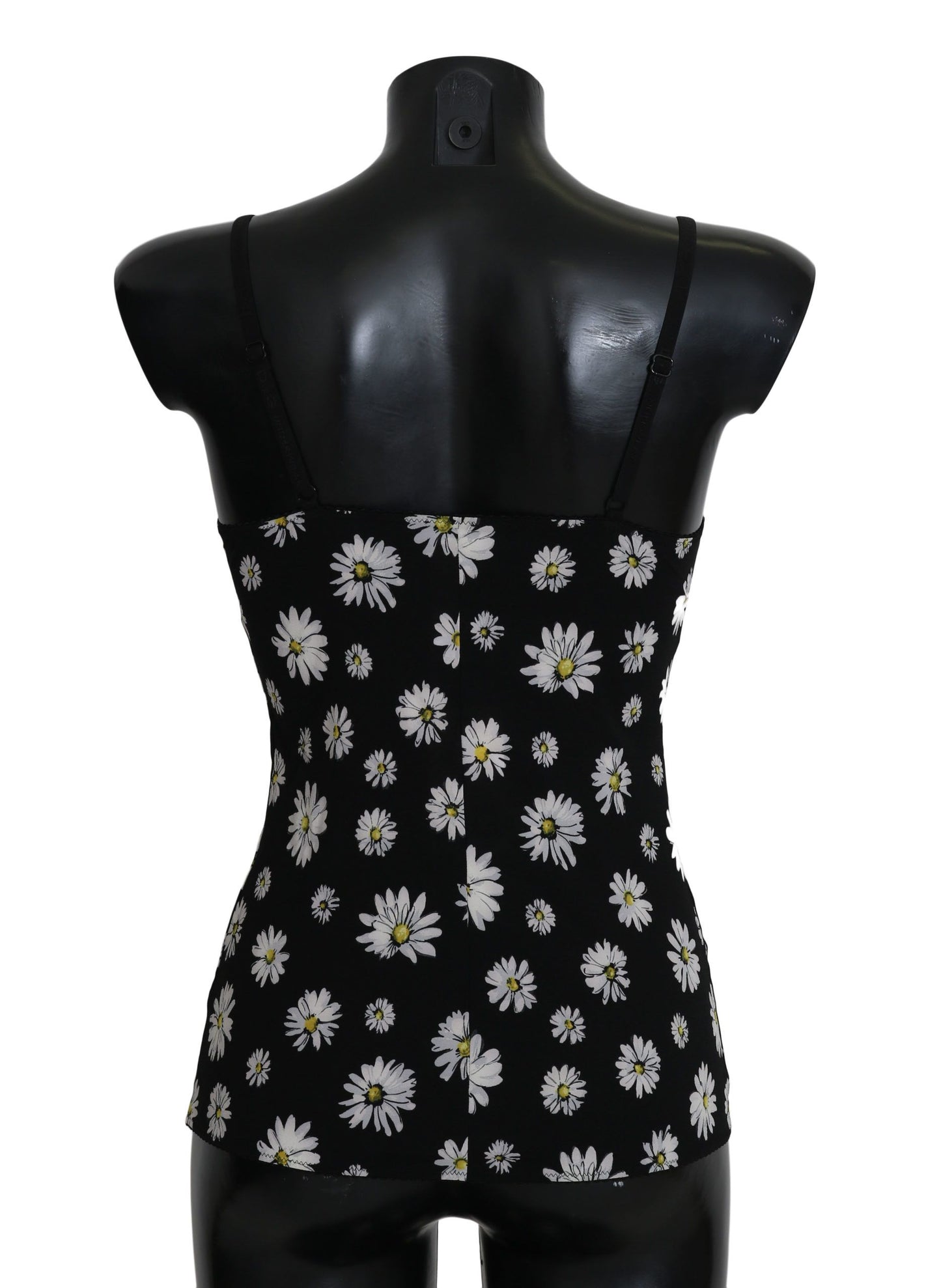 Chemisier Dolce & Gabbana en dentelle noire à imprimé marguerites