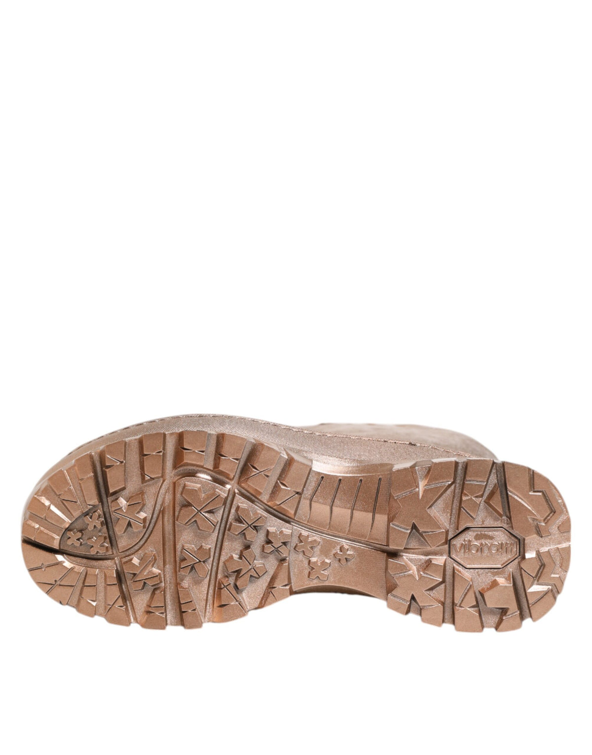 Dolce & Gabbana Botas de lluvia sin cordones de goma en oro rosa