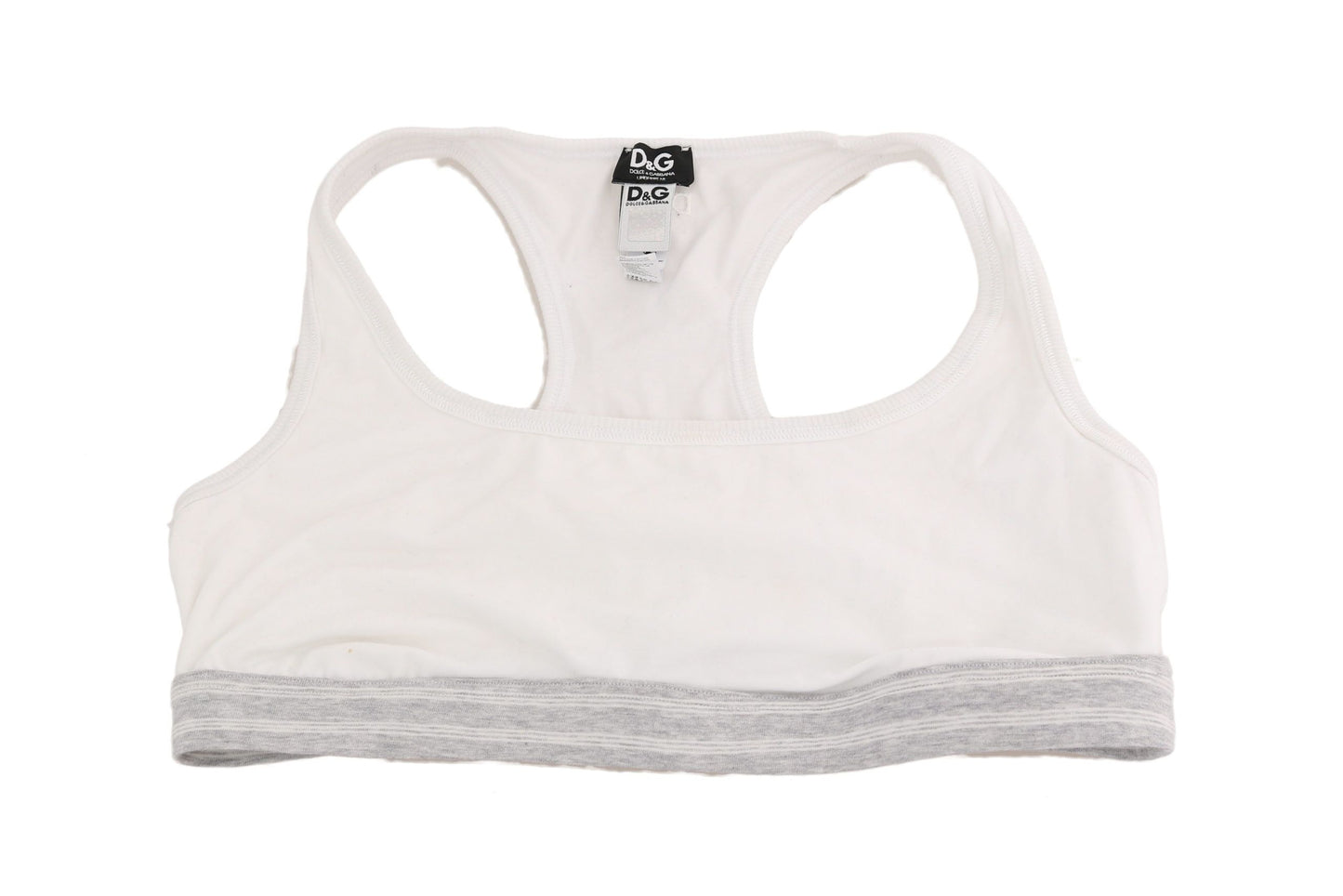 Soutien-gorge Dolce & Gabbana en coton blanc stretch sport