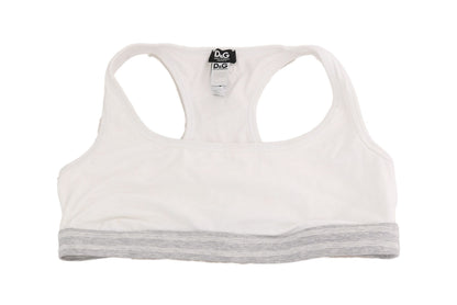 Soutien-gorge Dolce & Gabbana en coton blanc stretch sport