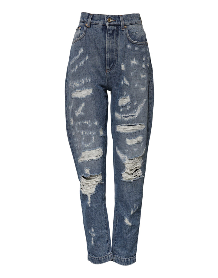 Jeans vaqueros Dolce & Gabbana azul ÁMBAR desgastados de cintura alta