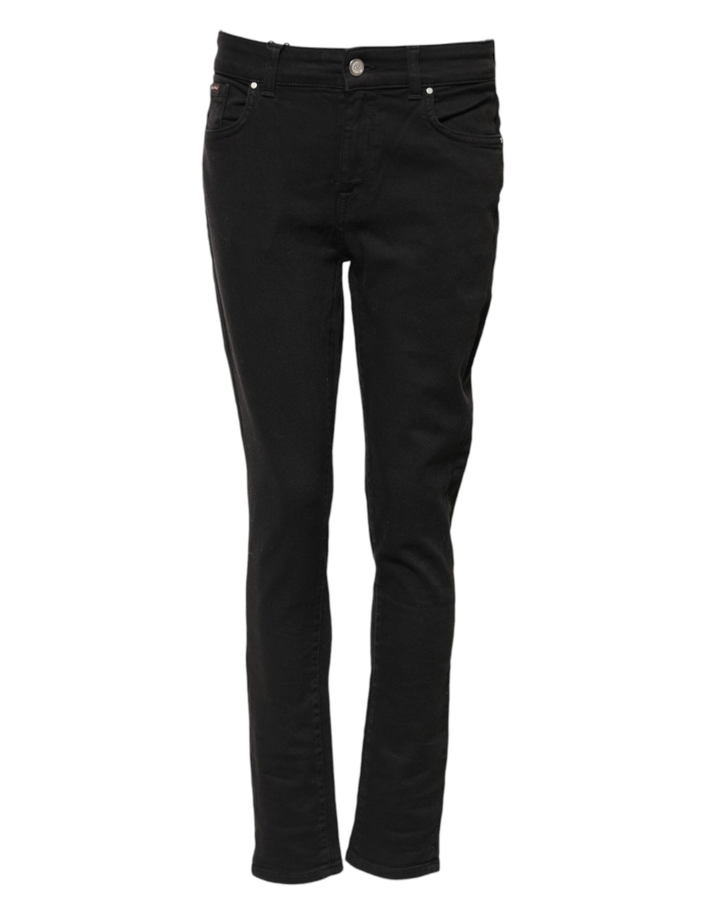 Vaqueros Dolce & Gabbana negros de algodón ajustados de talle medio