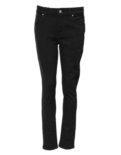 Vaqueros Dolce & Gabbana negros de algodón ajustados de talle medio