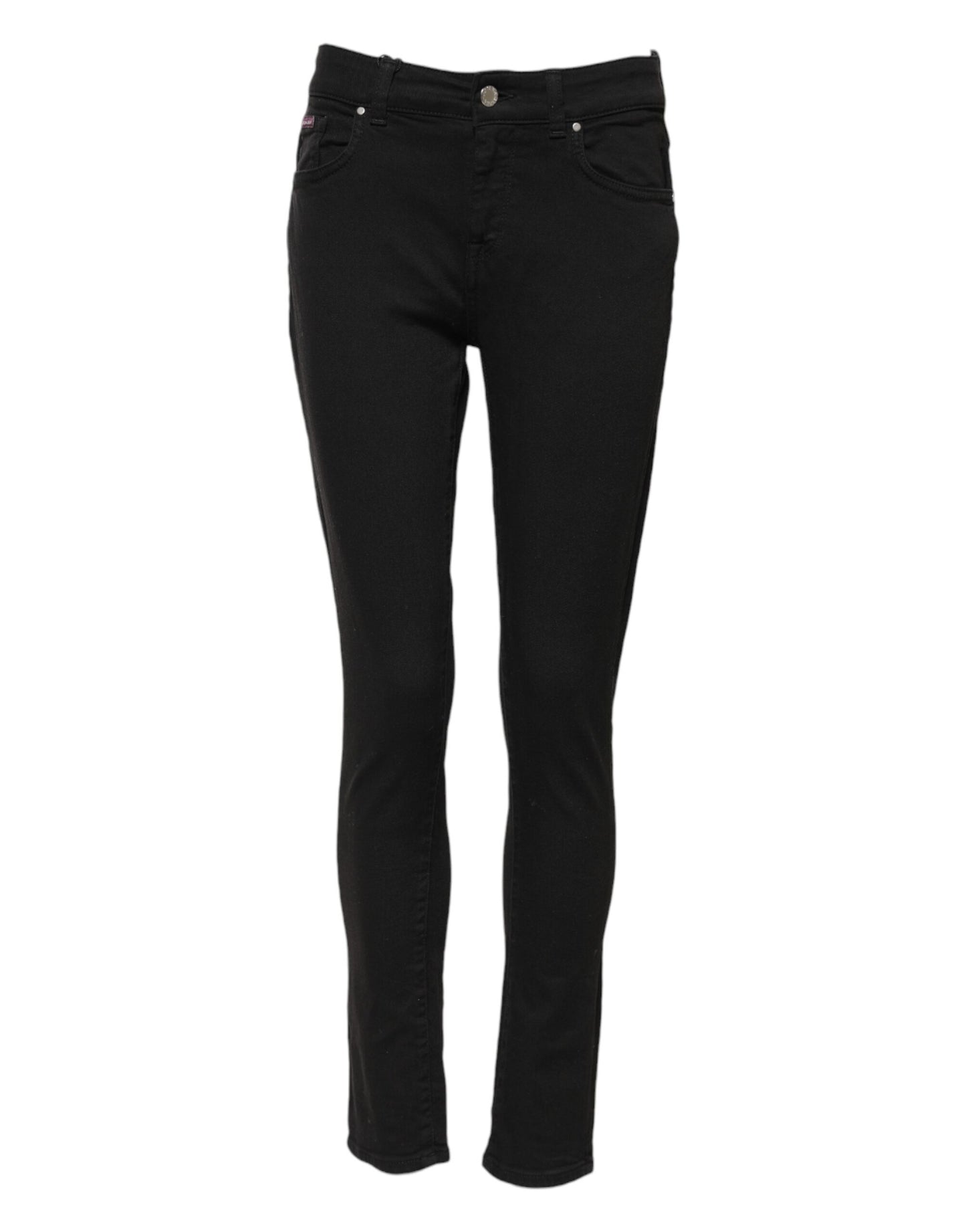 Vaqueros Dolce & Gabbana negros de algodón ajustados de talle medio