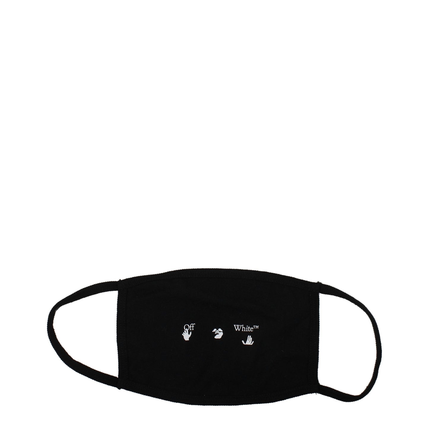 Mascarilla Off-White de algodón negro