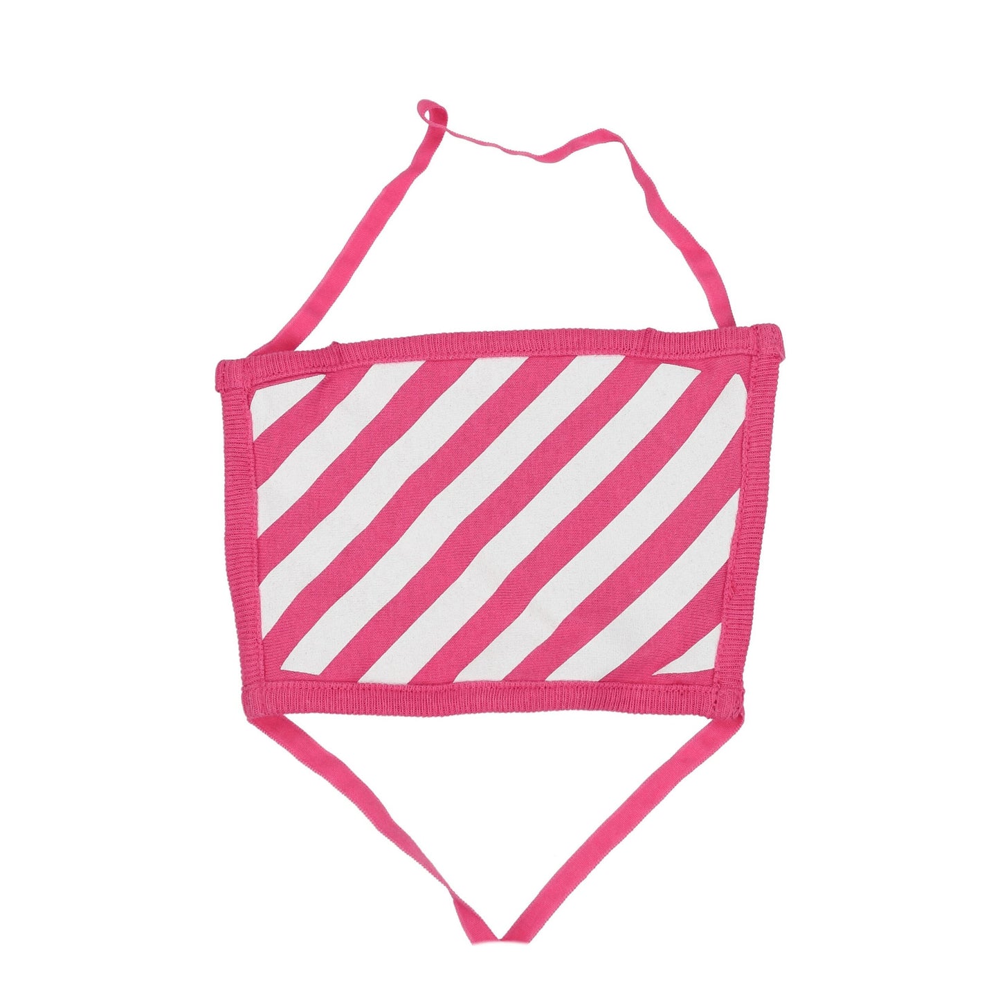Mascarilla Off-White de algodón rosa