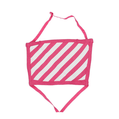 Mascarilla Off-White de algodón rosa