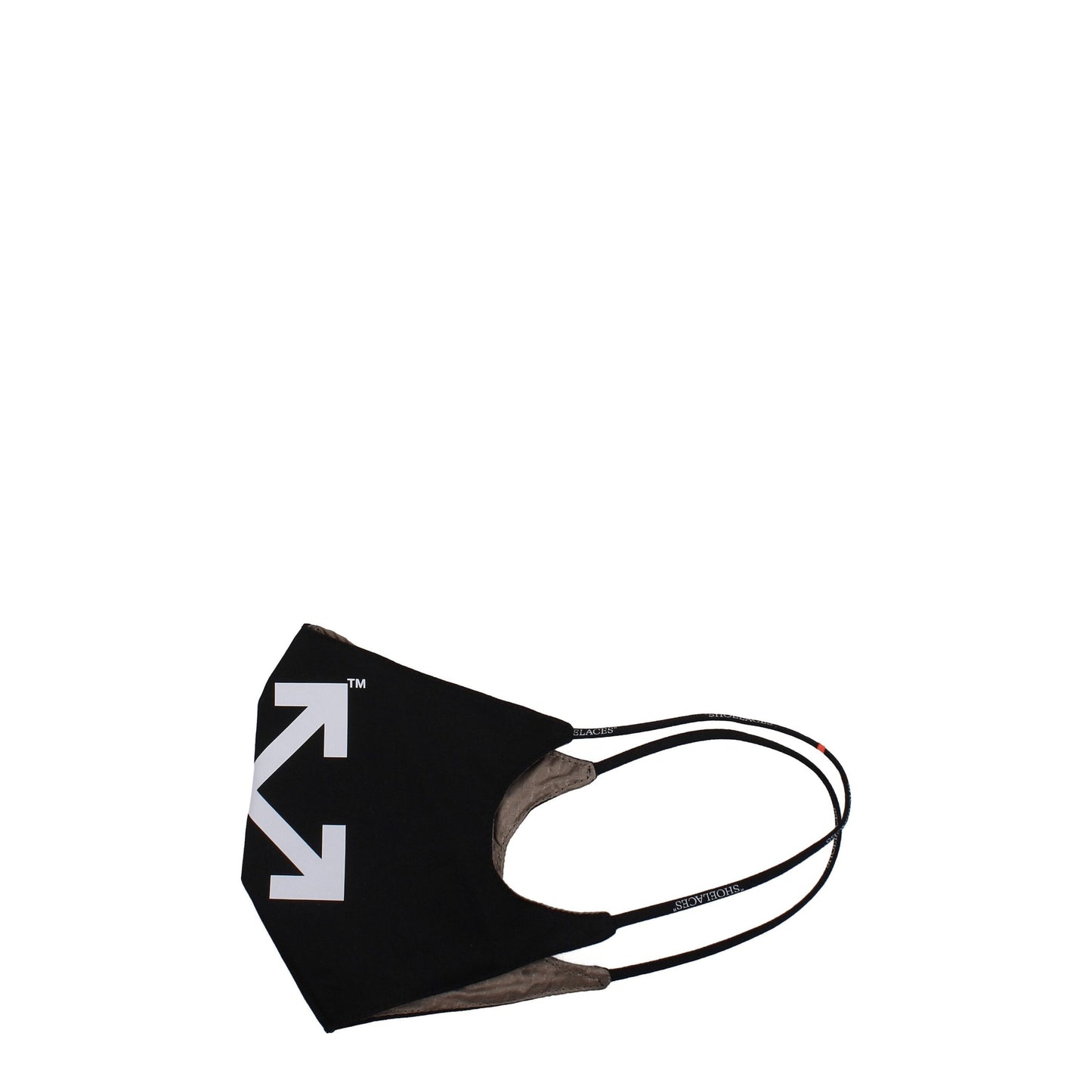 Mascarilla facial Off-White de algodón negro