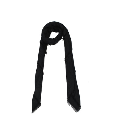 Balmain Black Viscose Foulard