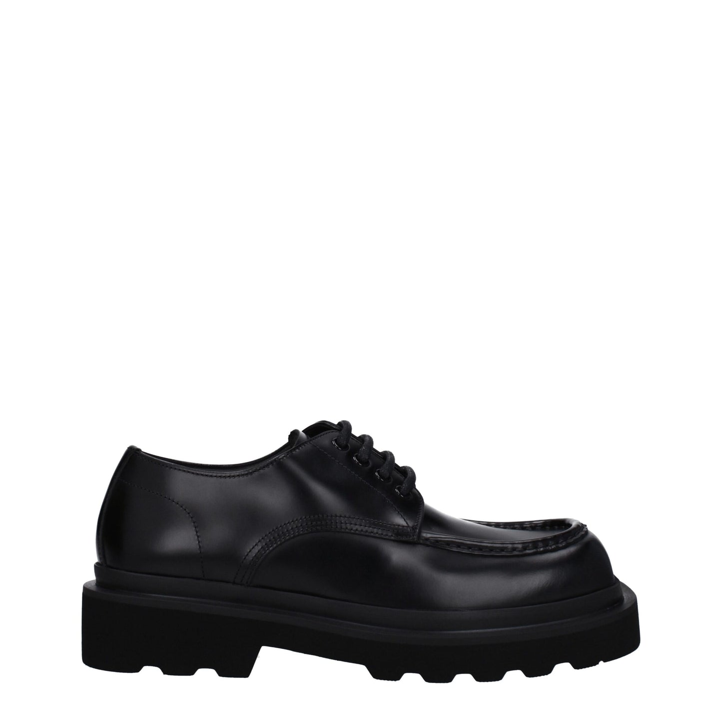 Zapatos Oxford y Derby de cuero negro Dolce & Gabbana