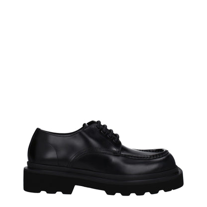 Zapatos Oxford y Derby de cuero negro Dolce & Gabbana