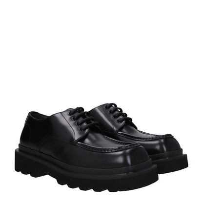 Zapatos Oxford y Derby de cuero negro Dolce & Gabbana