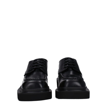 Zapatos Oxford y Derby de cuero negro Dolce & Gabbana