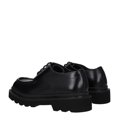 Zapatos Oxford y Derby de cuero negro Dolce & Gabbana