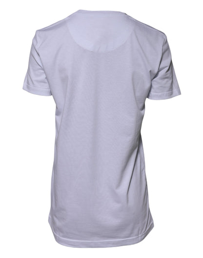 Camiseta Dolce & Gabbana de algodón blanco con cuello redondo "Goodluck 2023"
