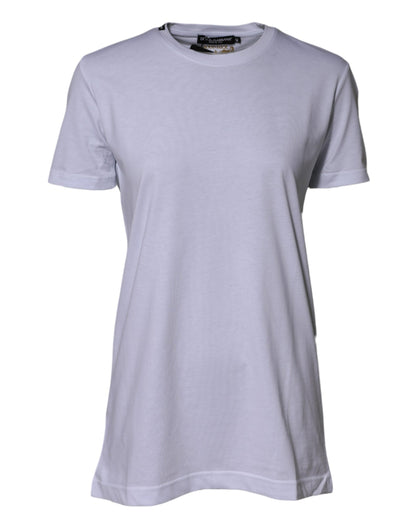 Camiseta Dolce & Gabbana de algodón blanco con cuello redondo "Goodluck 2023"