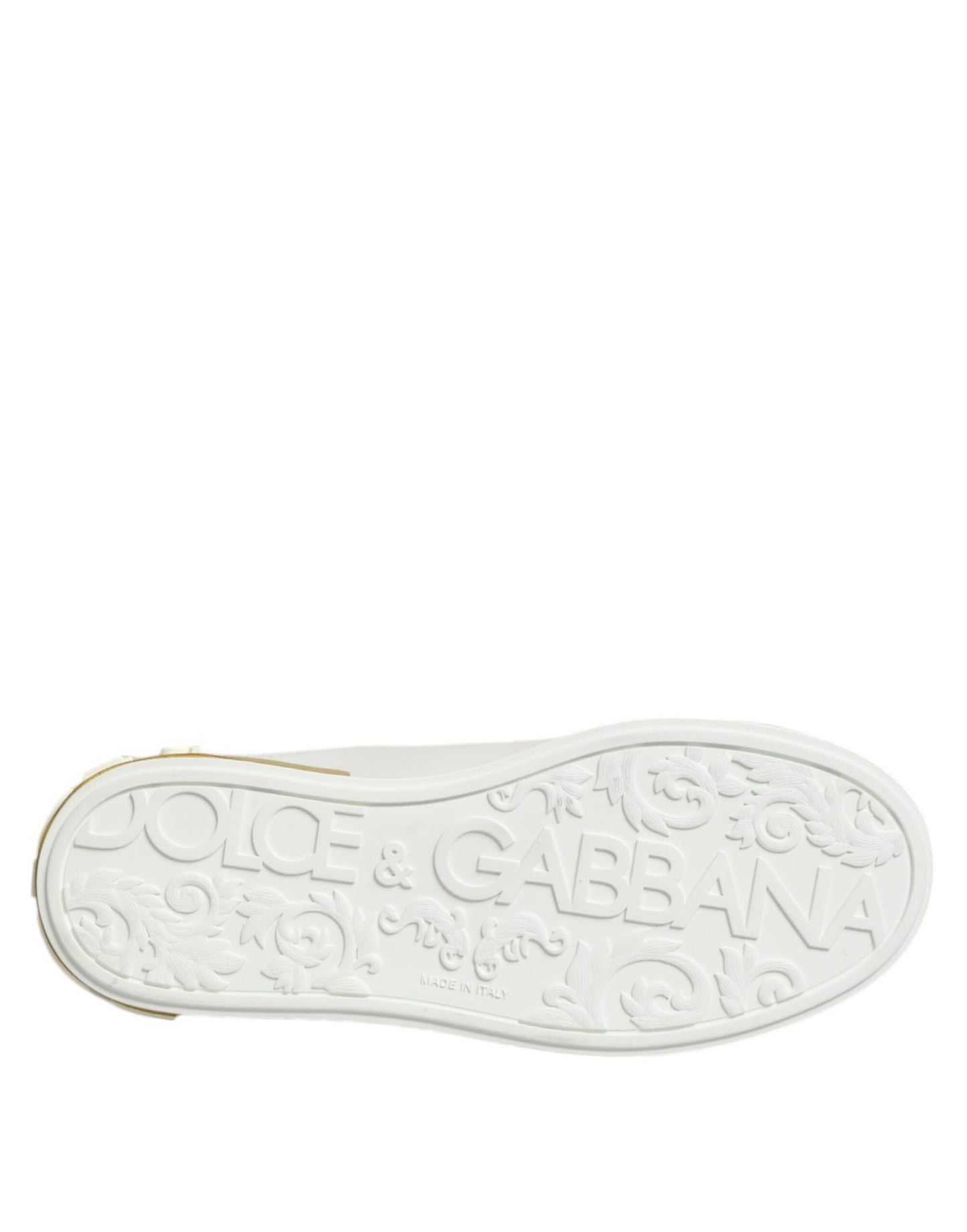 Zapatillas bajas Dolce & Gabbana de cuero blancas y amarillas