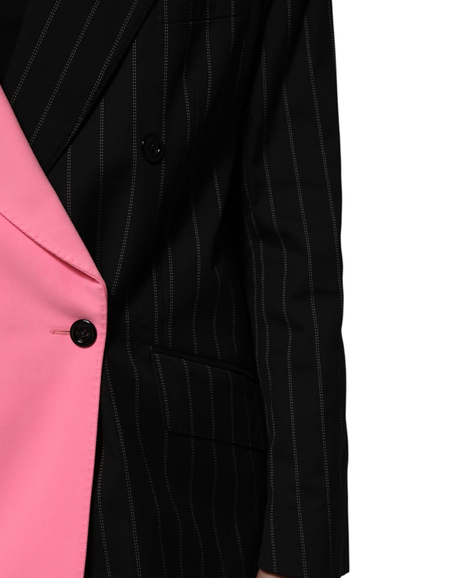 Chaqueta abrigo multicolor con retazos y adornos de Dolce & Gabbana