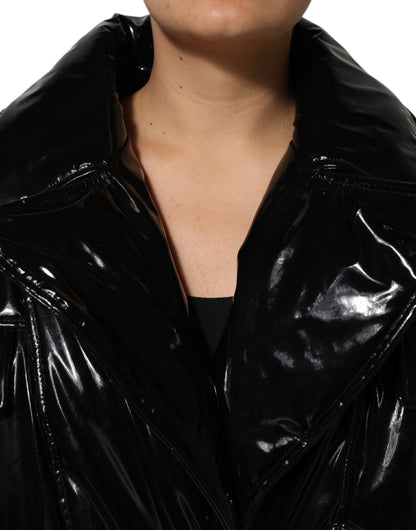 Dolce & Gabbana Chaqueta Acolchada de Plumón de Poliéster Negro