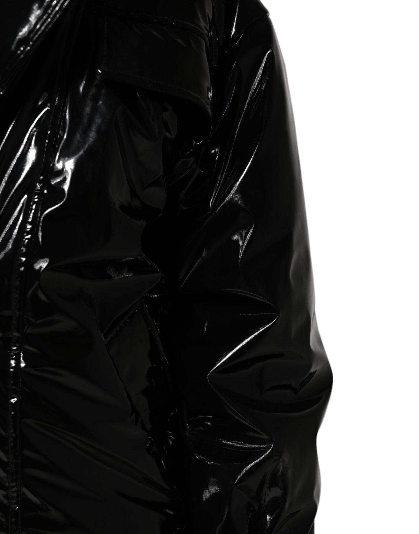 Dolce & Gabbana Chaqueta Acolchada de Plumón de Poliéster Negro