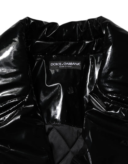Dolce & Gabbana Chaqueta Acolchada de Plumón de Poliéster Negro