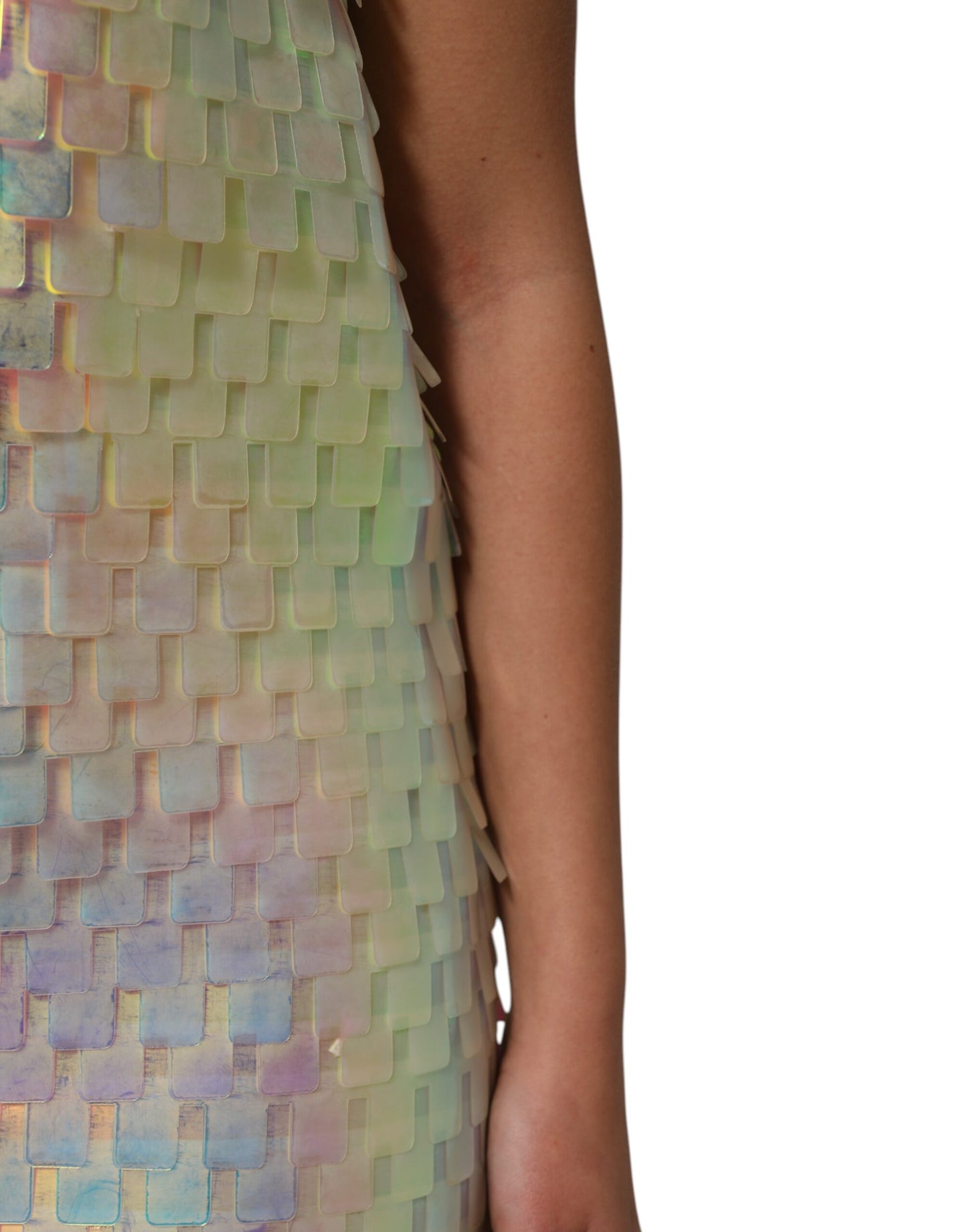 Robe Mini Holographique à Paillettes Multicolores Dolce & Gabbana