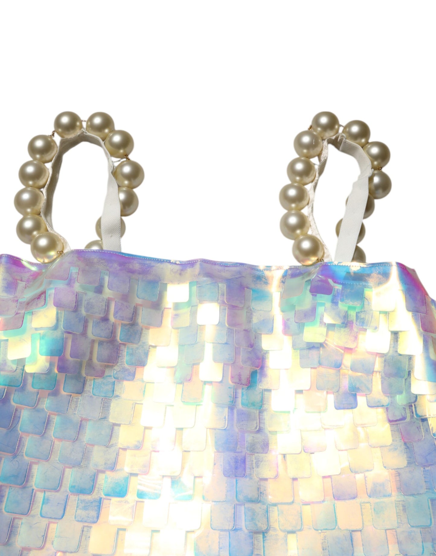Robe Mini Holographique à Paillettes Multicolores Dolce & Gabbana