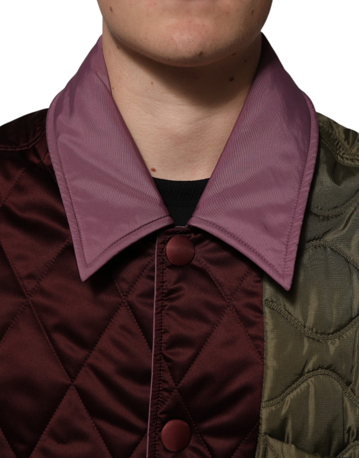 Chaqueta Acolchada de Poliéster Patchwork Multicolor Dolce & Gabbana
