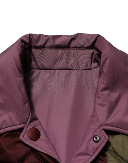 Chaqueta Acolchada de Poliéster Patchwork Multicolor Dolce & Gabbana