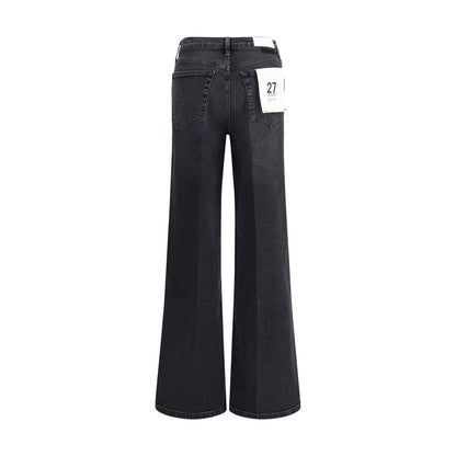 RE/DONE Black Cotton Flared Jeans
