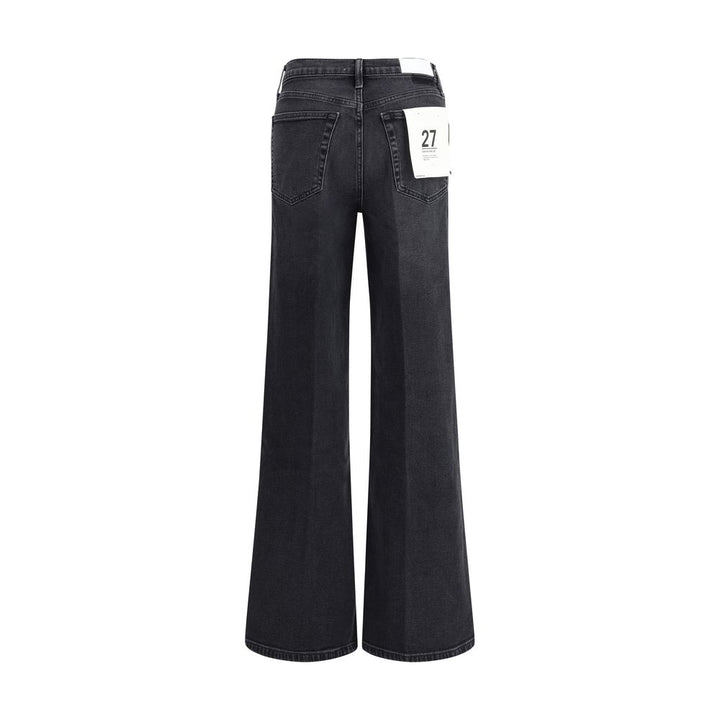 RE/DONE Black Cotton Flared Jeans