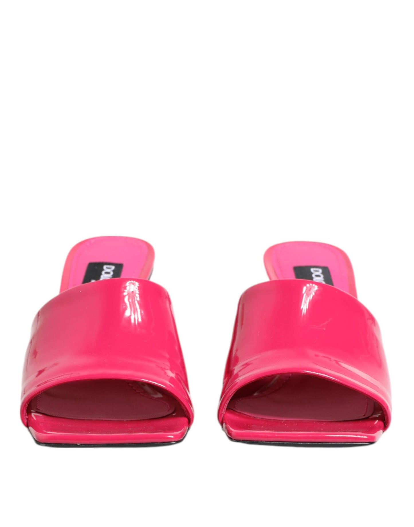 Chaussures Sandales Mule à Talon Carré et Bout Ouvert Roses Dolce & Gabbana