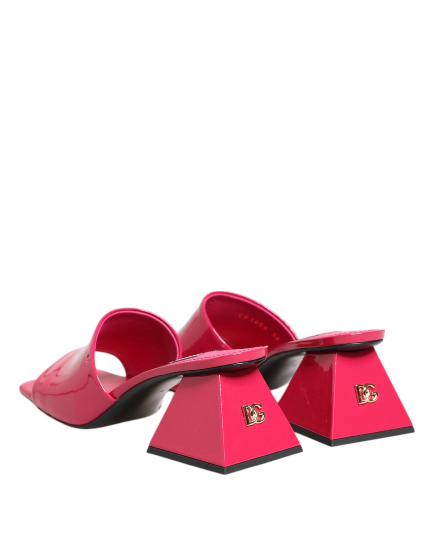 Chaussures Sandales Mule à Talon Carré et Bout Ouvert Roses Dolce & Gabbana
