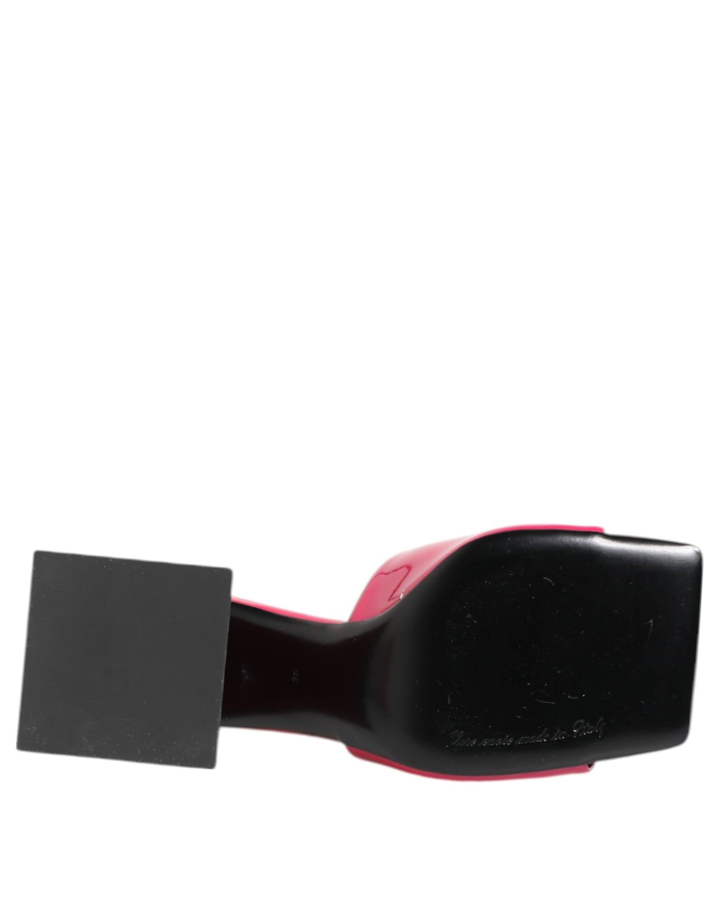 Chaussures Sandales Mule à Talon Carré et Bout Ouvert Roses Dolce & Gabbana