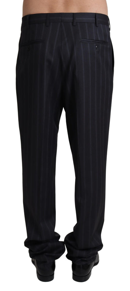 Dolce & Gabbana Pantalón de Vestir Formal de Lana Gris