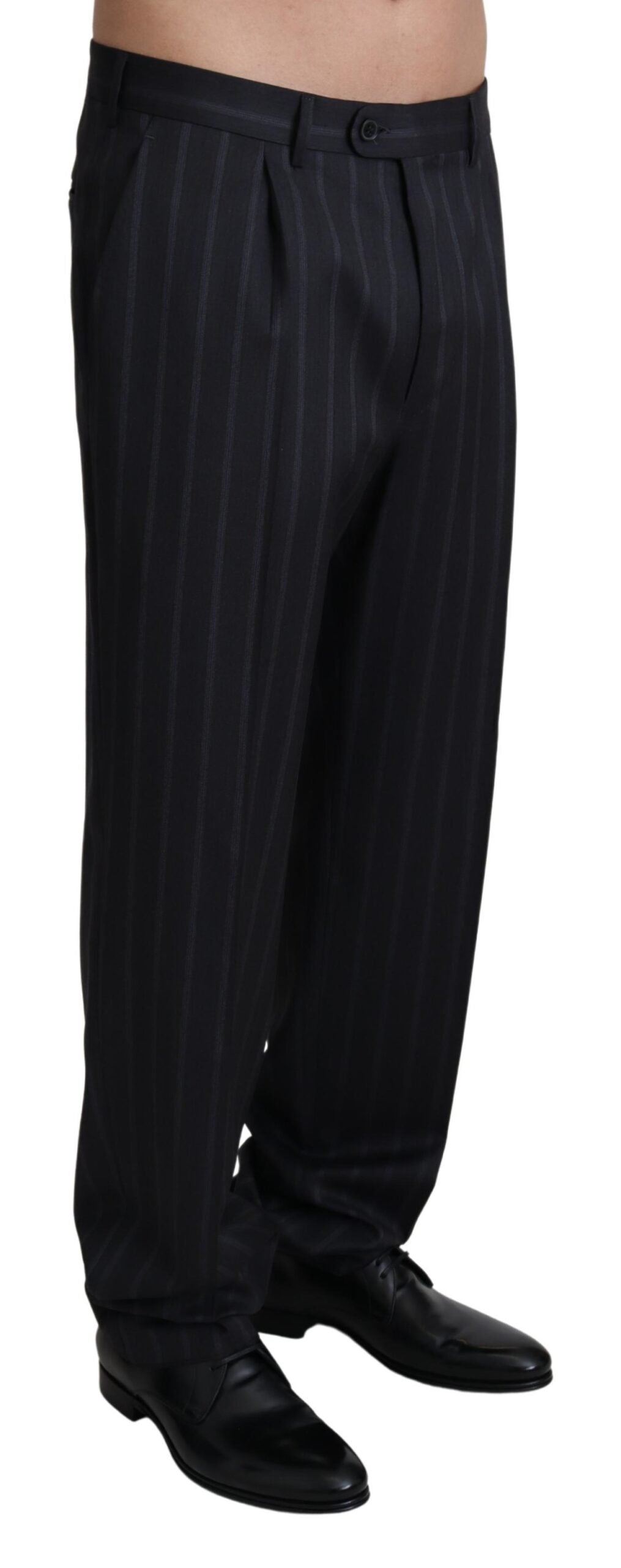 Dolce & Gabbana Pantalón de Vestir Formal de Lana Gris