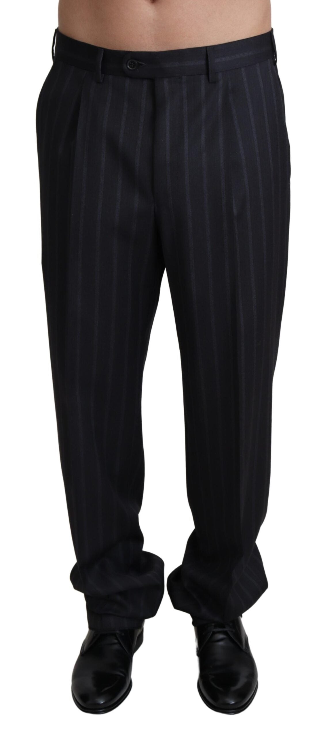 Dolce & Gabbana Pantalón de Vestir Formal de Lana Gris