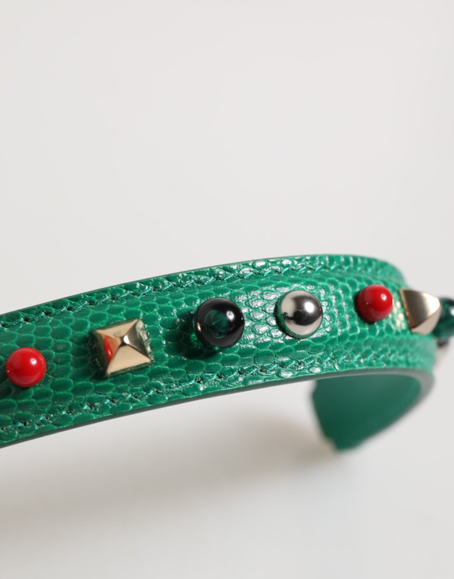 Bandoulière en cuir vert embellie Dolce & Gabbana pour femme